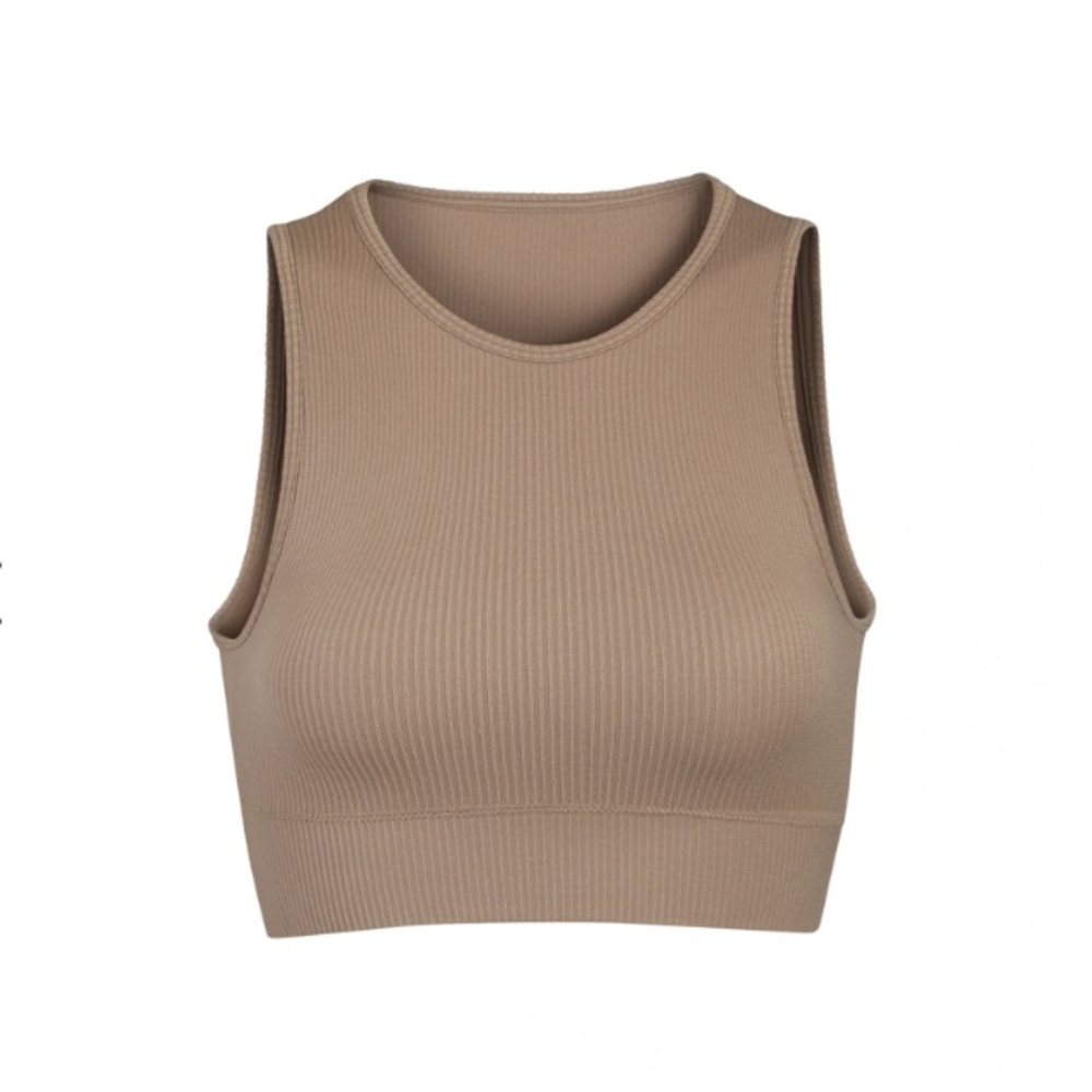 SKIMS STRETCH RIB HIGH NECK BRA